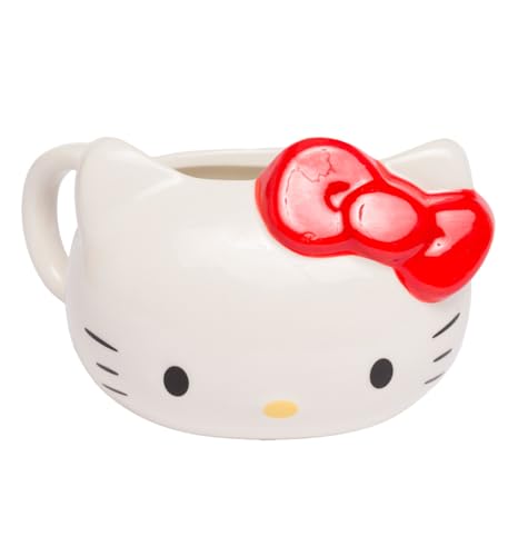 Hello Kitty Paladone Offiziell lizenzierte Keramiktasse mit klassischer roter Schleife, Büro- und Schulschreibtisch-Accessoire und Geschenk, White Hello Kitty Paladone Offiziell lizenzierte Keramiktasse mit klassischer roter Schleife, Büro- und Schulschreibtisch-Accessoire und Geschenk, White von Paladone