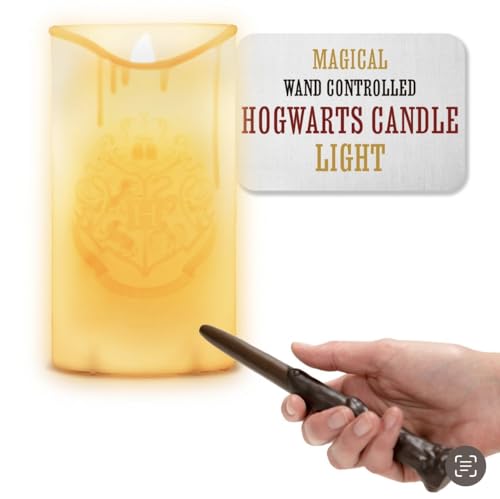 Paladone Hogwarts Kerzenlicht mit magischer Zauberstab-Fernbedienung, offiziell lizenzierte Harry-Potter-Waren Tischlampe von Paladone