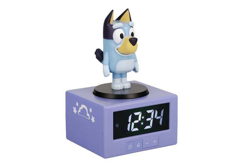 Paladone Kinderwecker Bluey Digitaler Wecker mit Nachtlichtfunktion und Snooze Modus Batteriebetrieben von Paladone