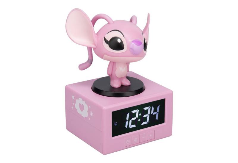 Paladone Kinderwecker Stitch Angel Icon Wecker und Nachtlicht Snooze per Tap, Sanftes Nachtlicht, Batteriebetrieben & flexibel von Paladone