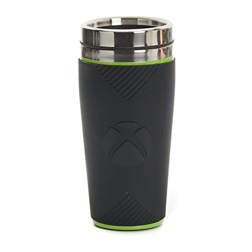 Paladone Microsoft Xbox Thermobecher Logo schwarz/grün/silber, Edelstahl, Fassungsvermögen ca. 450 ml., PP5688XB von Paladone