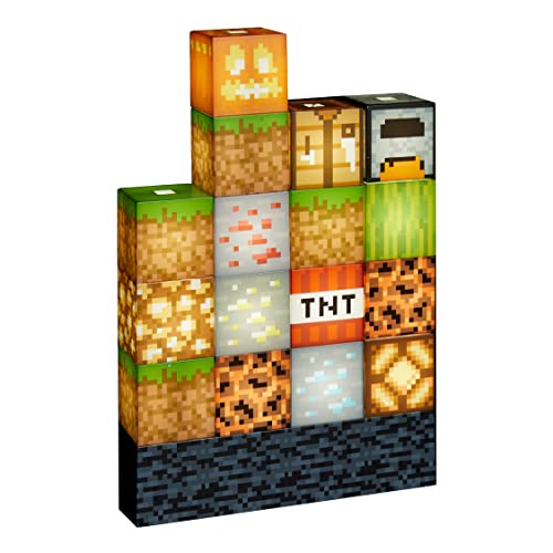 Minecraft Block Lamp - baue deine eigene Lampe - Nachttischlampe - Dekor - für Mädchen, Jungen, Spieler, Erwachsene, Kinder und Fans von Minecraft von Paladone