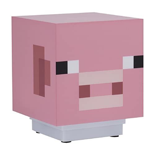 Paladone Minecraft Schwein Licht mit Sound | Offiziell lizenzierte Ware von Paladone