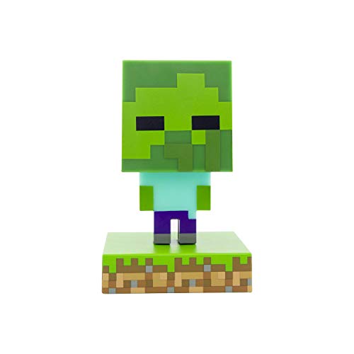 Minecraft Zombie Licht - Offiziell lizenziertes Merchandise, tragbares Nachtlicht & Gaming-Raum-Dekor für Kinder, Geschenk für Gamer, batteriebetrieben, Grün von Paladone