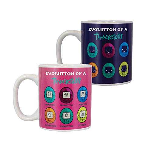 Paladone PP5037TAM Tamagotchi Wärmebecher | empfindliche Getränke | Farbe & Design heiß | magische Farbwechsel-Kaffee-Teetasse, Keramik, 300 ml von Paladone