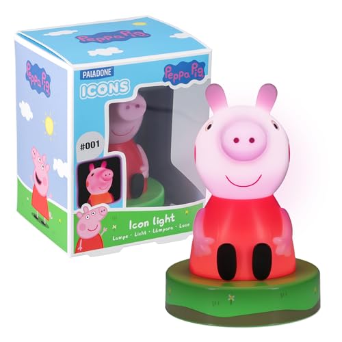 Peppa Pig Icon Light - Offiziell lizenzierte freistehende Schreibtischleuchte, Spielzimmerdekoration und Merchandise für Jungen und Mädchen, Paladone von Paladone
