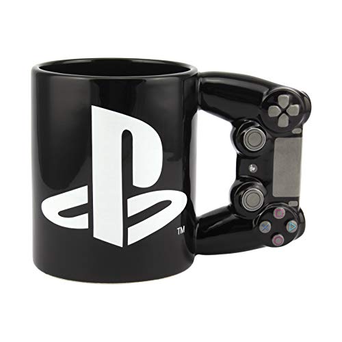 Paladone Playstation 4. Generation Controller Tasse – Keramik Kaffeetasse für Gamer, 550 milliliters, Schwarz, 1 Stück (1er Pack) von Paladone