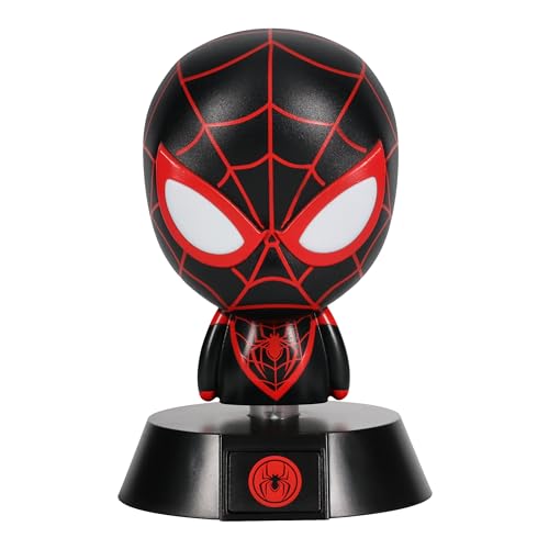 Paladone Spider-Man - Miles Morales - Tischlampe | Original Marvel Merchandise, Schwarz, 10 cm, PP6606SPM von Paladone