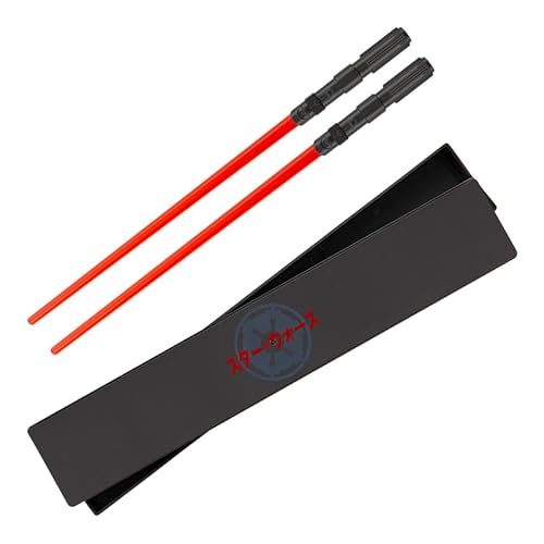 Paladone Star Wars Sith Red Lightsaber Essstäbchen Paar mit Aufbewahrungsbox, offiziell lizenziertes wiederverwendbares Küchenzubehör, Geschenke für Sci-Fi & Darth Vader Fans von Paladone