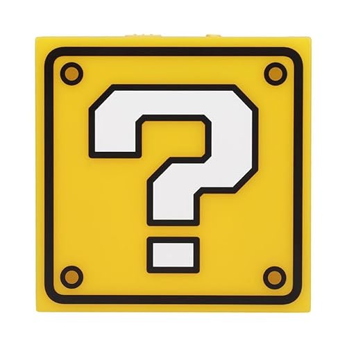 Super Mario Frageblock Nachtlicht - Offiziell lizenziertes Nintendo, automatischer Nachtsensor & tragbar mit Wandaufkleber, Retro-Geschenk für Gamer von Paladone