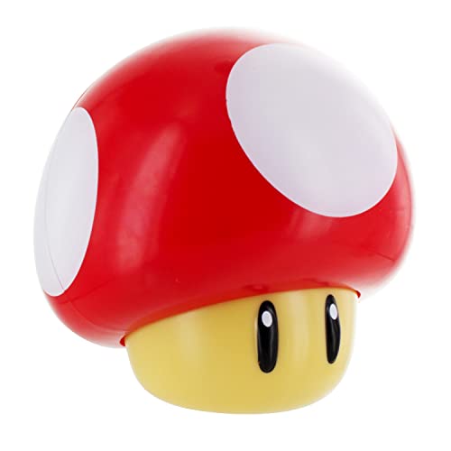 Super Mario Brothers Mushroom Figurenlicht - Offiziell lizenziertes Sammler-Movie-Merchandise mit Sound, Geschenk für Jungen, Kinderzimmer-Zubehör, Bunt, Rot von Paladone