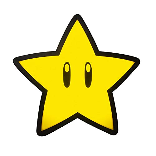 Mario Bros Super Star Projektorlampe - Offiziell lizenziertes Nintendo Dekorations-Moodlicht für Home- oder Office-Deko, Retro-Gaming-Geschenk, Batteriebetrieben, Gelb von Paladone