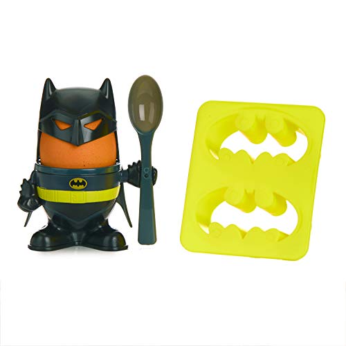 Paladone Z872725 Batman Frühstücksset mit Eierbecher, Topper, Löffel, Toastschneider, offizielles DC Comics Lizenzprodukt, Mehrfarbig, 6 x 20 x 14 cm von Paladone