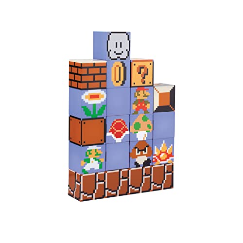 Super Mario Bros Level-Bau-Licht - Offiziell lizenziertes Nintendo Merchandise, Stimmungslicht für Zuhause oder Bürodokumentation, Geschenk für Retro-Gamer Super Mario Bros Level-Bau-Licht - Offiziell lizenziertes Nintendo Merchandise, Stimmungslicht für Zuhause oder Bürodokumentation, Geschenk für Retro-Gamer von Paladone