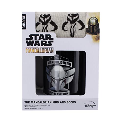 Paladone The Mandalorian Mug and Socks | Star Wars Gifts | Officially Licensed Merchandise von Paladone