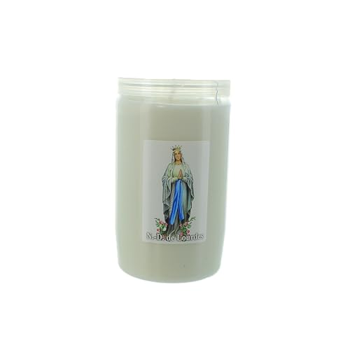 Andachtskerze 3 Tage Notre Dame de Lourdes – Christliche Kerze – christliche Kult aus pflanzlichem Wachs von Palais du Rosaire
