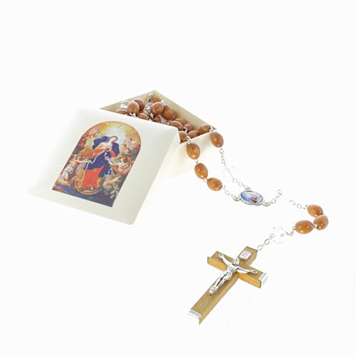 Palais du Rosaire Rosenkranz aus Marienholz, der die Knoten löst, mit Box – Rosenkranz Maria, der die Knoten löst, christlicher Kult aus Holz Palais du Rosaire Rosenkranz aus Marienholz, der die Knoten löst, mit Box – Rosenkranz Maria, der die Knoten löst, christlicher Kult aus Holz von Palais du Rosaire