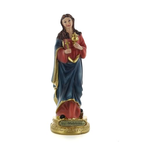 Palais du Rosaire Statue der Maria Magdalena aus farbigem Harz, 18 cm – Statue der Heiligen – Christlicher Kult aus Kunststoff von Palais du Rosaire