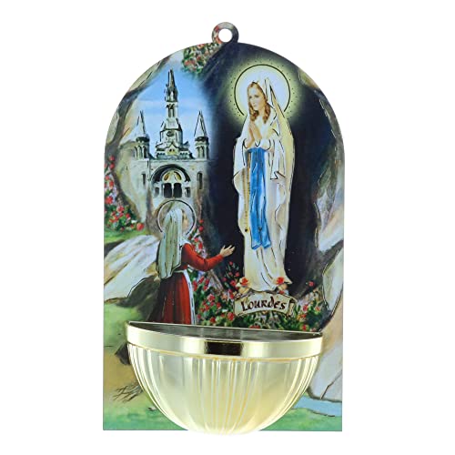 Palais du Rosaire Weihkgefäß aus Holz, Bild von Lourdes, 8,5 x 14,5 cm – Weihkessel – christlicher Kult aus Holz Palais du Rosaire Weihkgefäß aus Holz, Bild von Lourdes, 8,5 x 14,5 cm – Weihkessel – christlicher Kult aus Holz von Palais du Rosaire