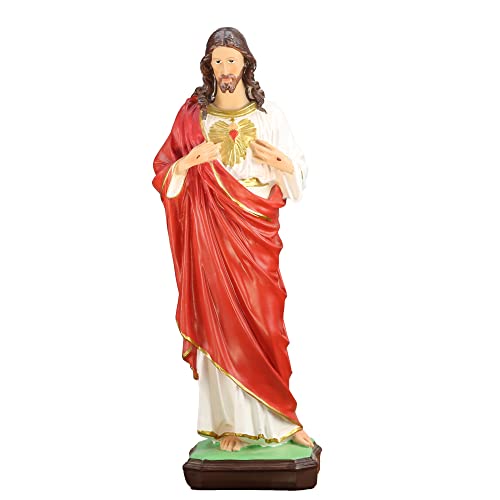 Statue des Heiligen Herzens Jesu, 50 cm, aus Kunstharz – Statue der Heiligen – Christlicher Kult von Palais du Rosaire