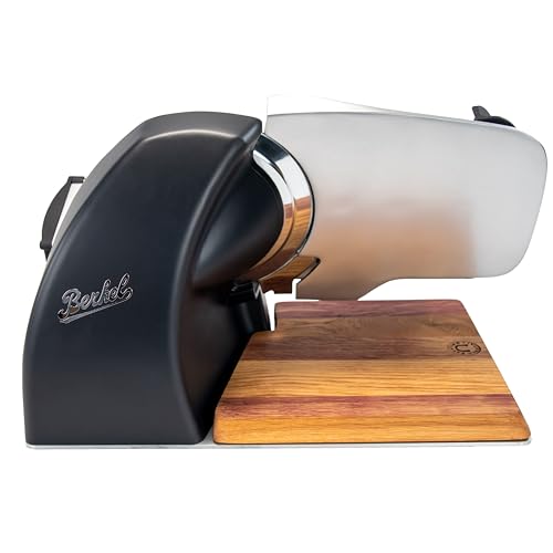 Berkel Home Line 200 Plus Aufschnittmaschine, schwarz Matt, Elektrisch, 195mm Klinge, mit handgefertigtem Eichenholzbrett Berkel Home Line 200 Plus Aufschnittmaschine, schwarz Matt, Elektrisch, 195mm Klinge, mit handgefertigtem Eichenholzbrett von Palatina Werkstatt