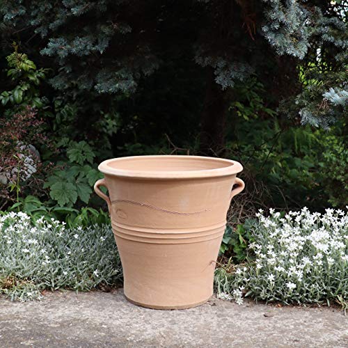 Exklusiver 100% Handgefertigter Terracotta Blumentopf Salvia 40cm - EIN Unikat für Ihre Pflanzen! - Verleihen Sie Ihren grünen Lieblingen das gewisse Extra von Palatina Werkstatt