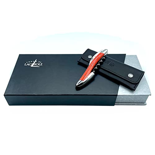 Forge de Laguiole Kellnermesser Sommelierbesteck - Orange- Edelstahl glänzend + Lederetui+Poliertuch Forge de Laguiole Kellnermesser Sommelierbesteck - Orange- Edelstahl glänzend + Lederetui+Poliertuch von Palatina Werkstatt