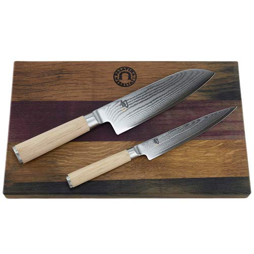 KAI SHUN Classic White Messerset | DM-0701W Allzweckmesser 15 cm Klinge | + | DM-0702W Santokumesser 18 cm Klinge | + | großes Schneidebrett aus Fassholz 34x21 cm | VK: 367,- € KAI SHUN Classic White Messerset | DM-0701W Allzweckmesser 15 cm Klinge | + | DM-0702W Santokumesser 18 cm Klinge | + | großes Schneidebrett aus Fassholz 34x21 cm | VK: 367,- € von Palatina Werkstatt
