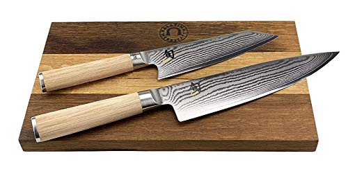 Palatina Werkstatt Kai Shun Classic White Bundle | DM-0777W, limitiertes Kiritsuke Kochmesser | + DM-0706W Japanisches Kochmesser | + 30x18 cm Schneidebrett | VK: 428,- € von Palatina Werkstatt