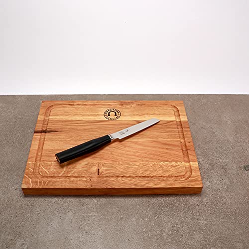 Kai Shun Tim Mälzer Angebotsset | ultrascharfes KAMAGATA Officemesser TMK-0700 | + großes massives Eichenbrett 30x22 cm | VK: 129,- € von Palatina Werkstatt