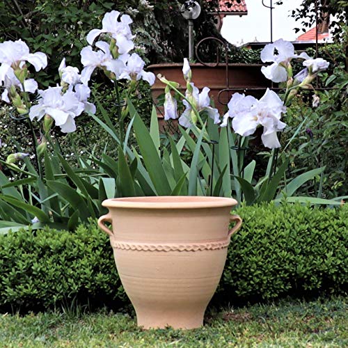 Palatina Werkstatt 100% handgefertigter Terracotta Blumentopf Rosa 2" 35cm aus Griechenland - Exklusive & natürliche Atmosphäre für Ihren Garten & Zuhause von Palatina Werkstatt