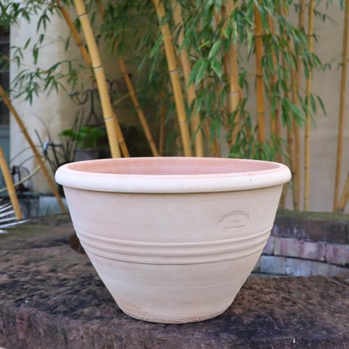 Palatina Werkstatt, Terracotta Pflanzkübel frostfester Blumentopf in verschiedenen Größen, Garten Terrasse Vernonica 35 cm von Palatina Werkstatt