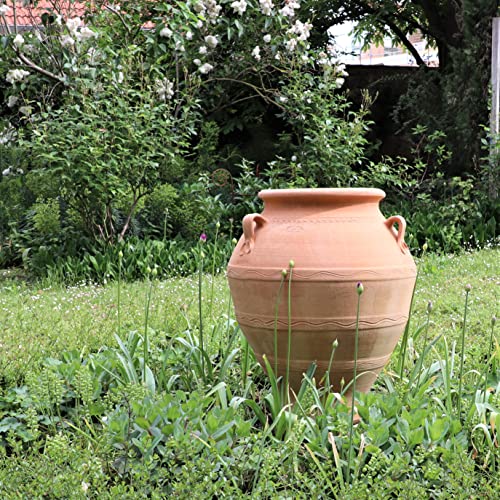 Palatina Werkstatt Terracotta Amphore Cassia 80cm - 100% handgefertigtes Unikat aus Griechenland - Verzaubern Sie Ihren Garten oder Terrasse in eine grüne Oase von Palatina Werkstatt