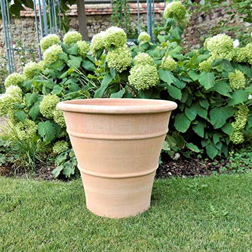 Palatina Werkstatt Terracotta Blumentopf Yucca 50cm - In 100% Handarbeit gefertigtes Unikat – Schmücken Sie Ihr Zuhause mit dem winterfesten Pflanzkübel für den Innen- & Außenbereich von Palatina Werkstatt