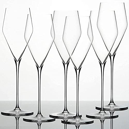 Palatina Werkstatt Zalto Denk'Art 6 er Set Champagner Glas im Geschenkkarton, mundgeblasen, spülmaschinenfest + speziellem Gläserpoliertuch von Palatina Werkstatt