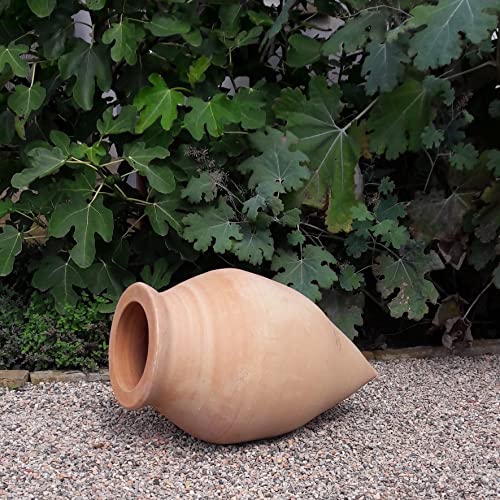 Palatina Werkstatt Exklusive Terracotta Amphore liegend Vitex 60cm – 100% handgefertigtes Unikat – Verleihen Sie Ihrem Garten- & Innenbereich unwiderstehlichen Charme von Palatina Werkstatt