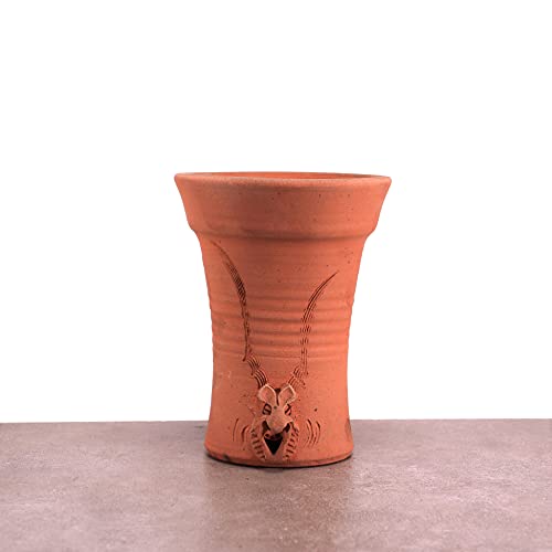 Palatina Werkstatt schlanker Blumentopf Blumenkübel aus Terracotta | frostfester Pflanzgefäß Pflanztopf Deko für Innen Außen (M) von Palatina Werkstatt