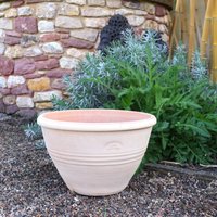 Blumentopf Schale Terrakotta Ton - Frostfest Und Handgemacht 40cm Durchmesser von PalatinaWerkstatt