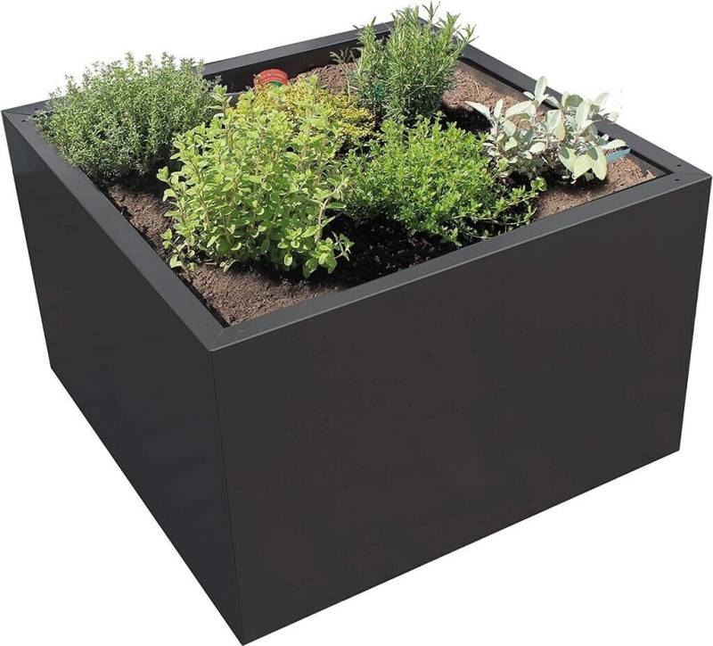 Palatino Pflanzgefäß Clara 80 X 80 X 50 Cm Anthrazit Blumentopf Blumenzubehör B-Ware von Palatino