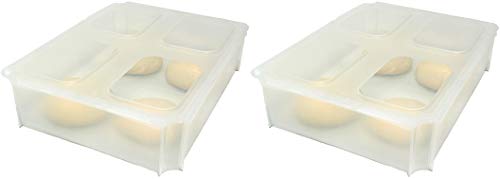 Palatis 2x Teigballenbehälter Pizzaballenbox Pizzaballenbehälter Hefeteig Behälter transluzent Größe 35,5 x 27,5 x 8,5 cm + 2x Klickdeckel Palatis 2x Teigballenbehälter Pizzaballenbox Pizzaballenbehälter Hefeteig Behälter transluzent Größe 35,5 x 27,5 x 8,5 cm + 2x Klickdeckel von Palatis