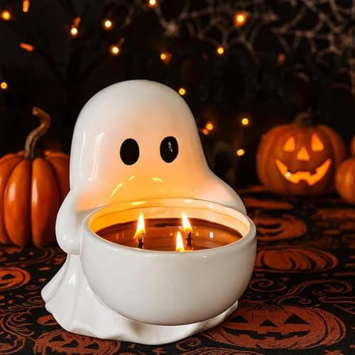 Geisters Kerzenhalter, Halloweens Kerzenhalter Harz Geist Teelichthalter, Dekoration Für Innenbereich Wohnzimmer Schlafzimmer Festtafel Geisters Kerzenhalter, Halloweens Kerzenhalter Harz Geist Teelichthalter, Dekoration Für Innenbereich Wohnzimmer Schlafzimmer Festtafel von Palaufr