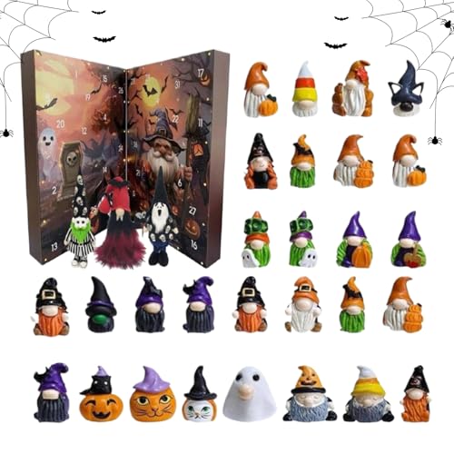 Halloween Adventskalender 2025, 24 Tage Wichtel Adventskalender, 2025 Halloween Countdown Kalender, Dekoration Sammlerstück Spielzeug Figuren Geschenk von Palaufr