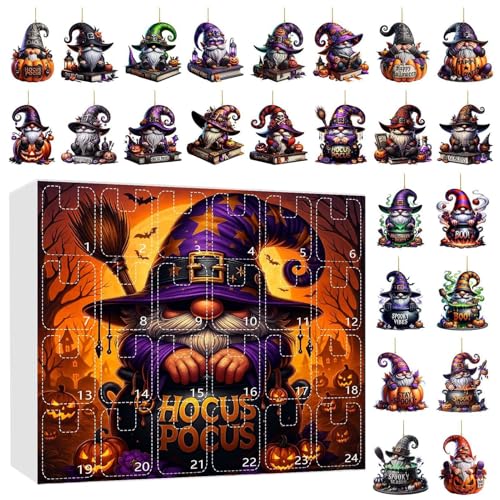 Halloween Adventskalender 2025, 2D Wichtel Adventskalender, 2025 Halloween Countdown Kalender, Dekoration Sammlerstück Spielzeug Figuren Geschenk von Palaufr