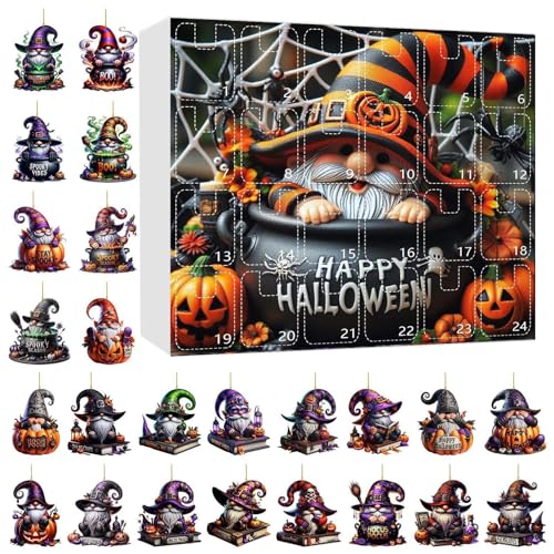 Halloween Adventskalender 2025, 2D Wichtel Adventskalender, 2025 Halloween Countdown Kalender, Dekoration Sammlerstück Spielzeug Figuren Geschenk von Palaufr