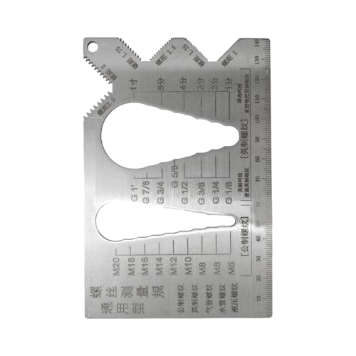 Palaufr Gewindelehre,Schrauben Messlehre - Metrisches Gewindemessgerät Für Haushalt Konstruktion Automobilmechanik Maschinenbau von Palaufr