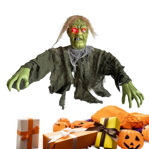 Palaufr Halloween Dekoration Für Draußen | Gruselige -Stecker Für Rasen | Leuchtfiguren Für Vorgarten Rasen Eingangsbereich Und Garten von Palaufr