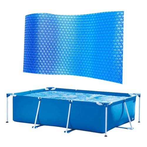 Pool Solarabdeckplane, Pool Solarfolie Rechteckig, Thermoplane Poolheizung Zuschneidbar Solarabdeckplane, UV-beständiger Poolwärmer, Reduziert Die Wasserverdunstung von Palaufr