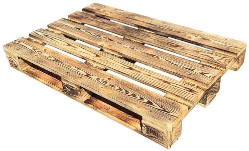 4 Stück geflammte lasierte aus fabriksneuen Europaletten 4er SET 4Pack von Palettenwerkstatt