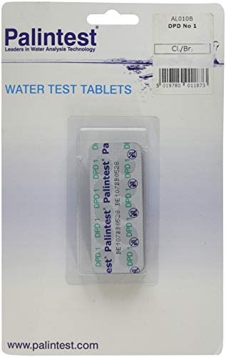 50 DPD 1 Rapid Testtabletten (5 Streifen) für Pooltester Chlor von Palintest | Swimmingpool Whirlpool Wasseranalyse Pooltest | Nachfüllpackung Chlor von Palintest