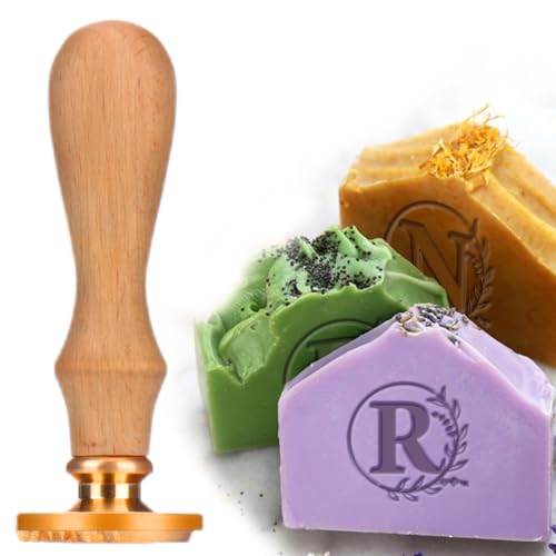 Palksky Personalisierter Seifenstempel, 26 Buchstaben, personalisierbar, multifunktionaler Stempel für hausgemachte Seife, Set (1 Stück) von Palksky